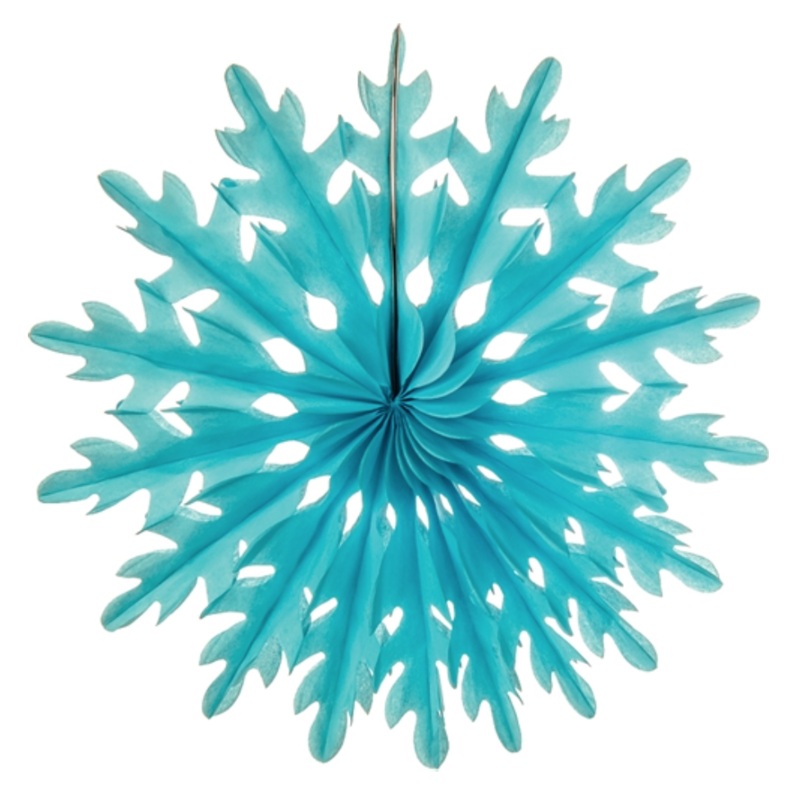Sky Blue Snowflake Hanging Fan