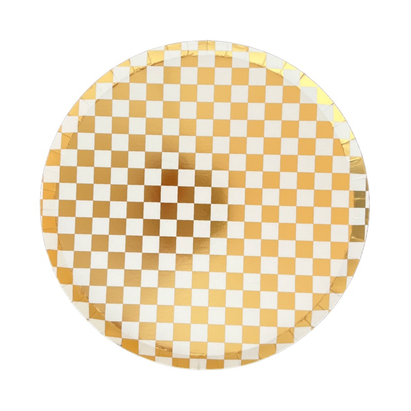 Check It! Gold Clash Dinner Plates