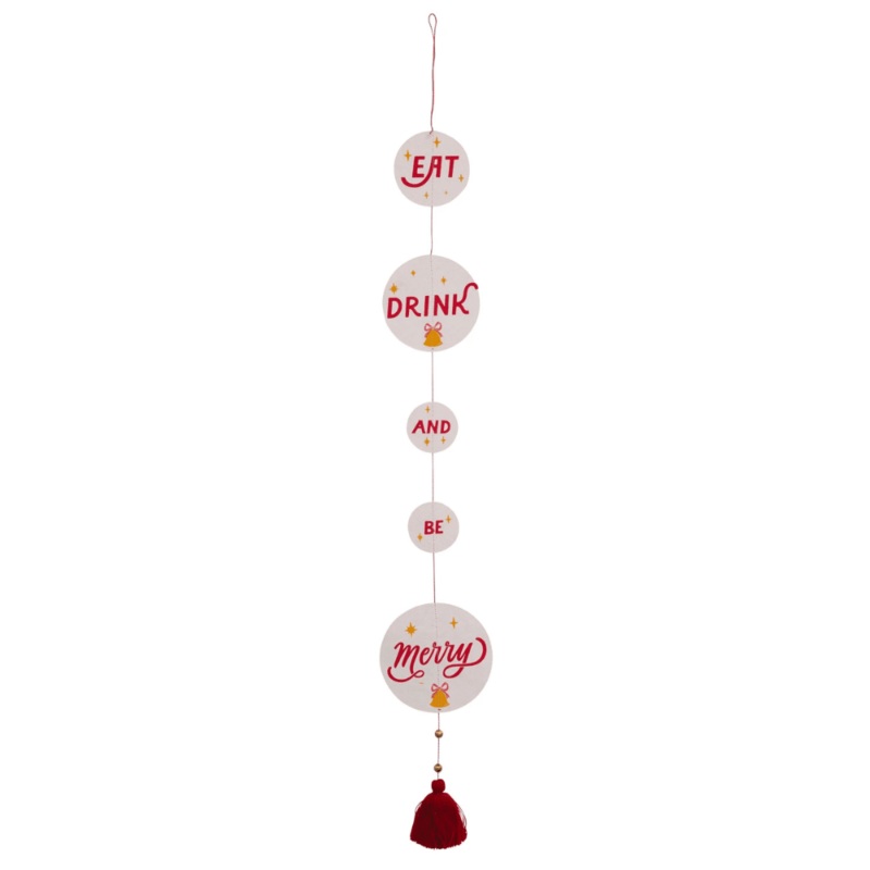 "Eat, Drink and Be Merry" Paper Banner