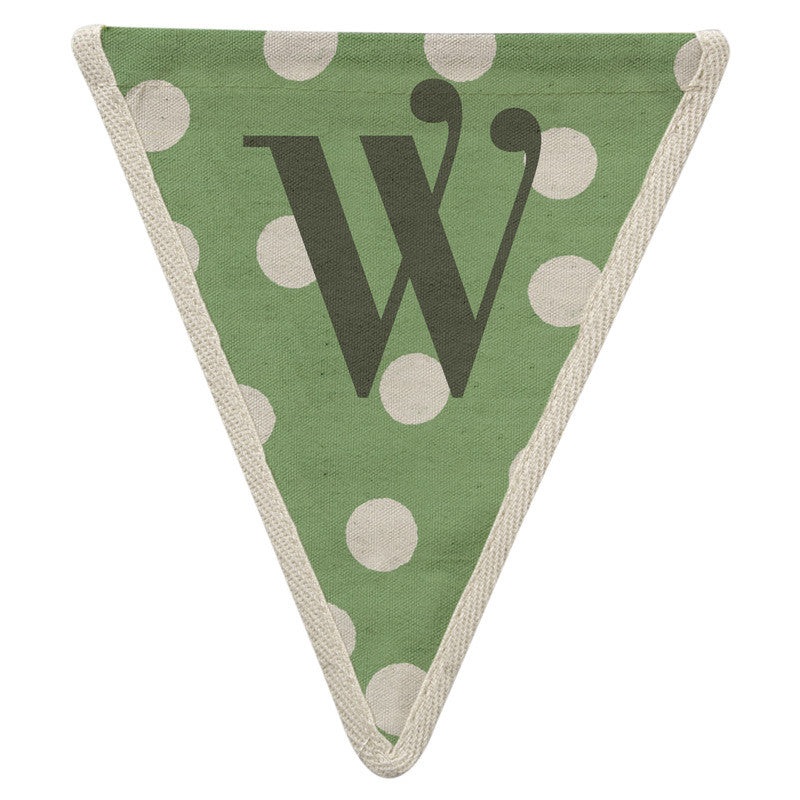 Fabric Bunting Letter W