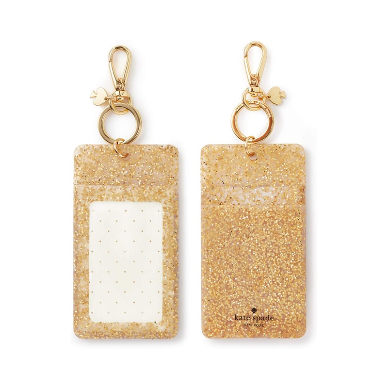 Gold Glitter ID Clip
