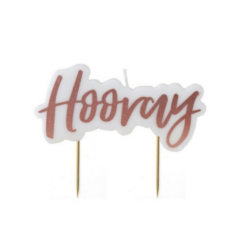"Hooray" Candle