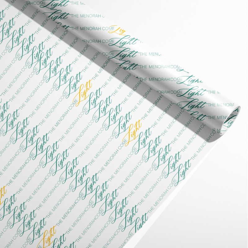 Light the Menorah Hanukkah Gift Wrap