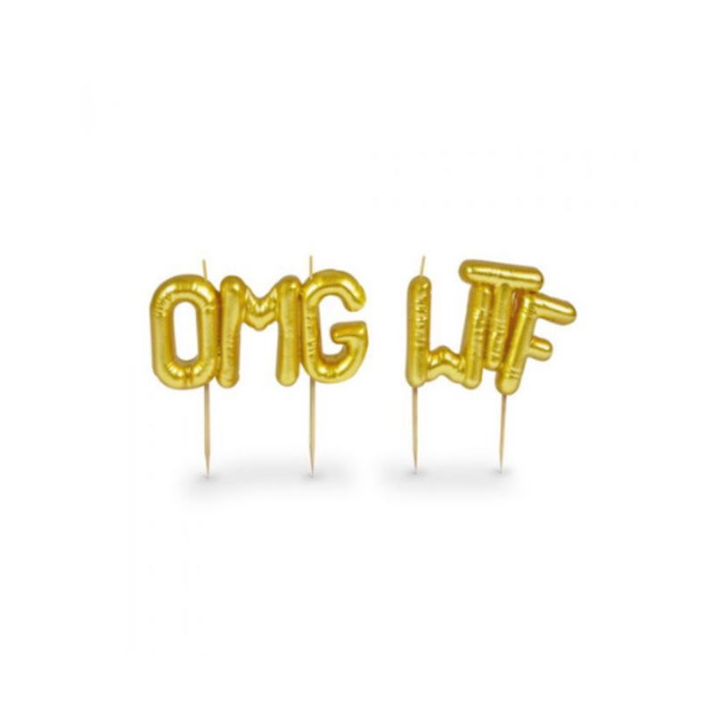 "OMG WTF" Birthday Candles