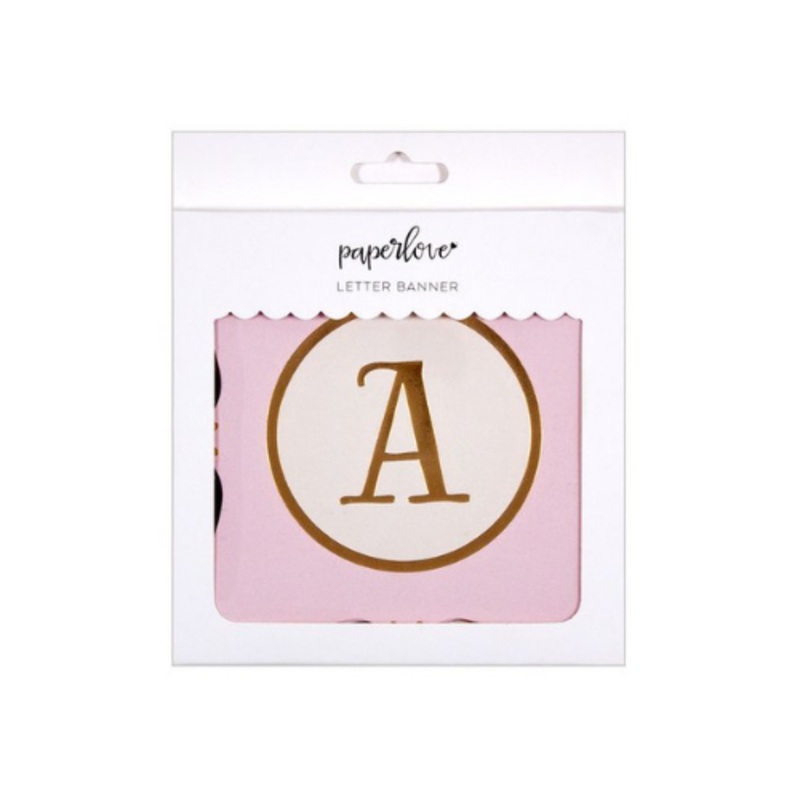 Pink Die-Cut Letter Banner