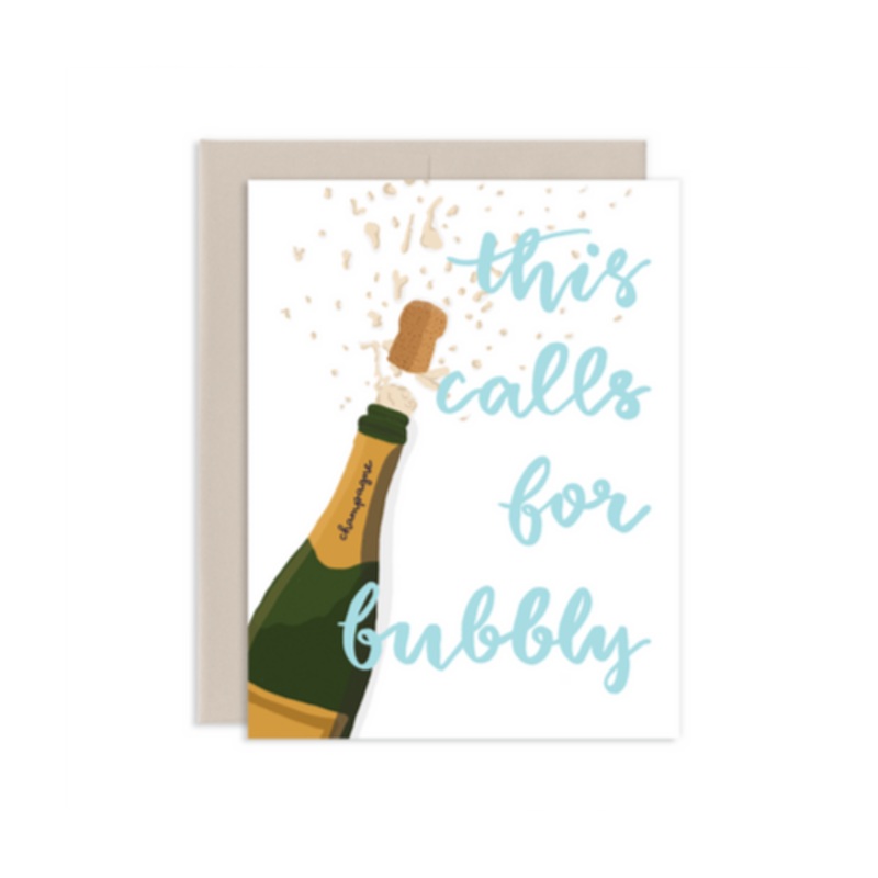 "This calls for bubbly" Greeting Card