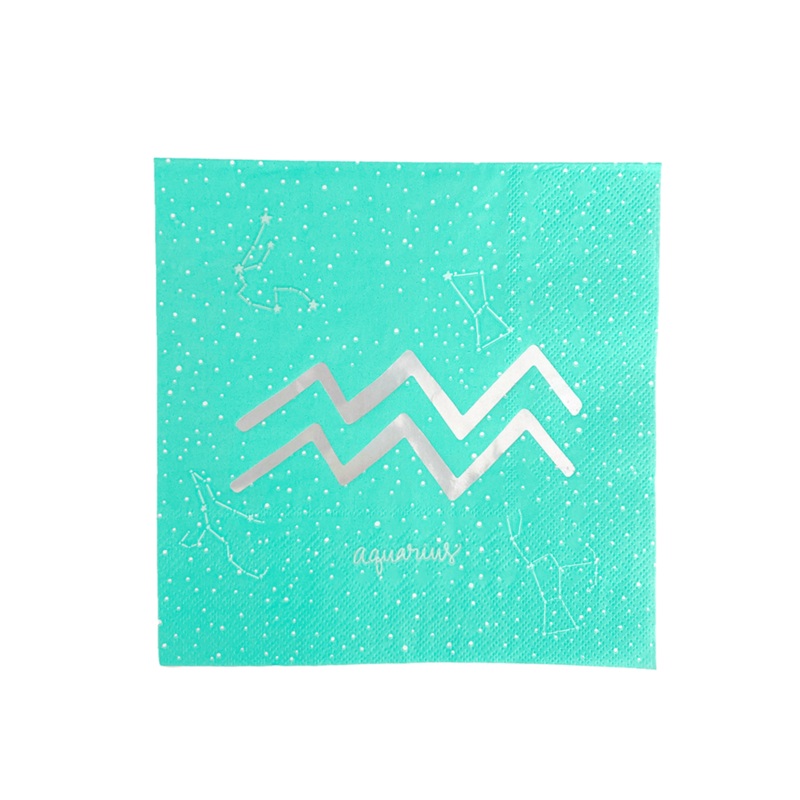 Zodiac Aquarius Large Napkins