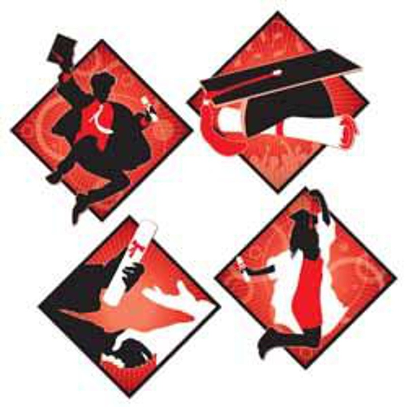 16 Inch Graduation Cutout Set Grad Party Decorations (3/Pk)