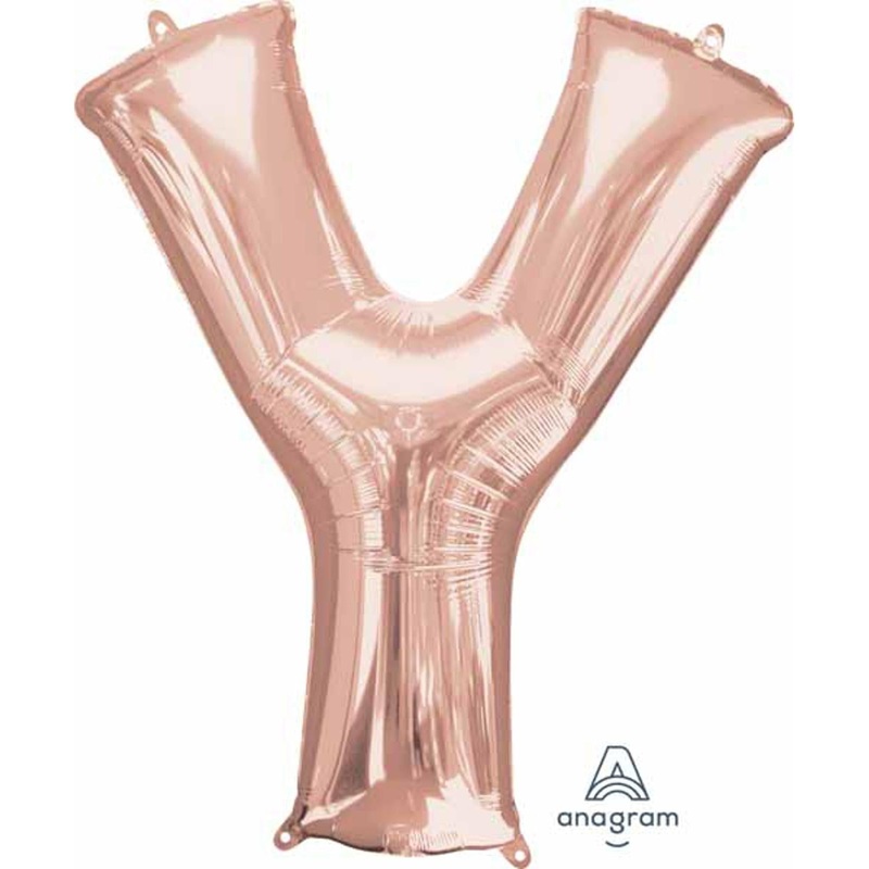 33" Rose Gold Letter Y Foil Balloon (1/Pk)