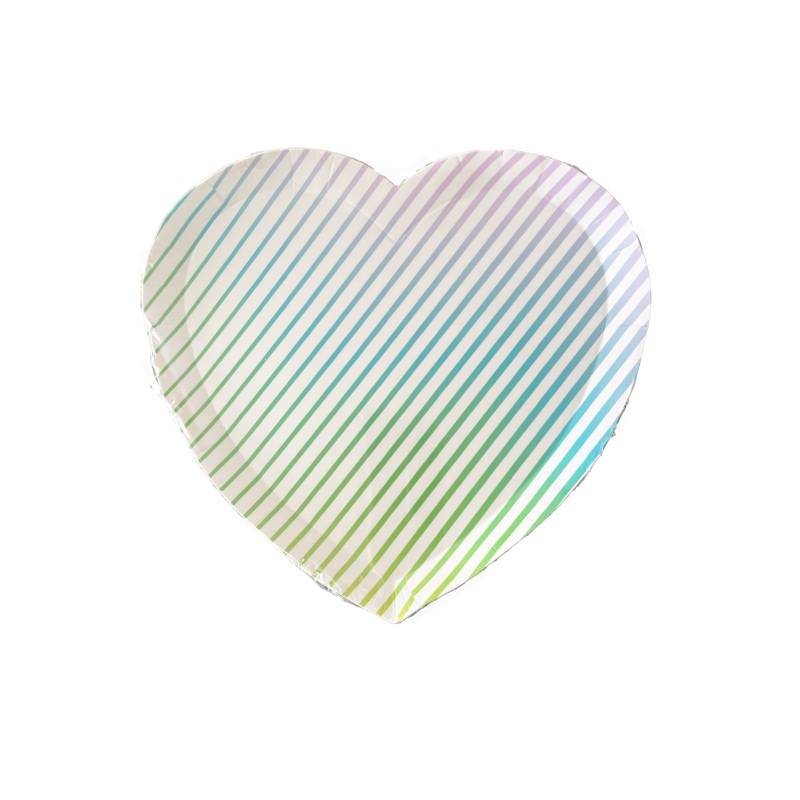 Die-Cut Heart Dinner Plates - 3 Color Options