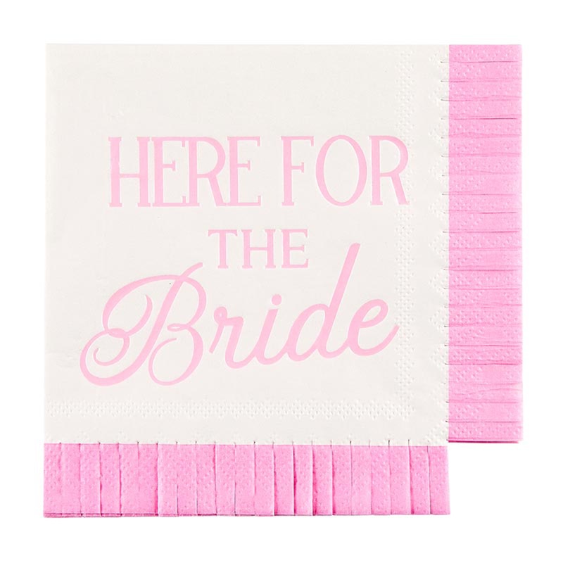 "Here for the Bride" Cocktail Napkins