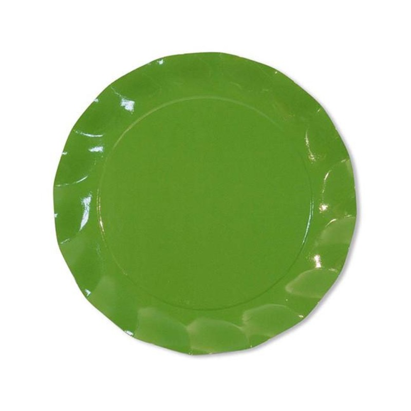 Meadow Green Petal Paper Plates  - 5 Size Options