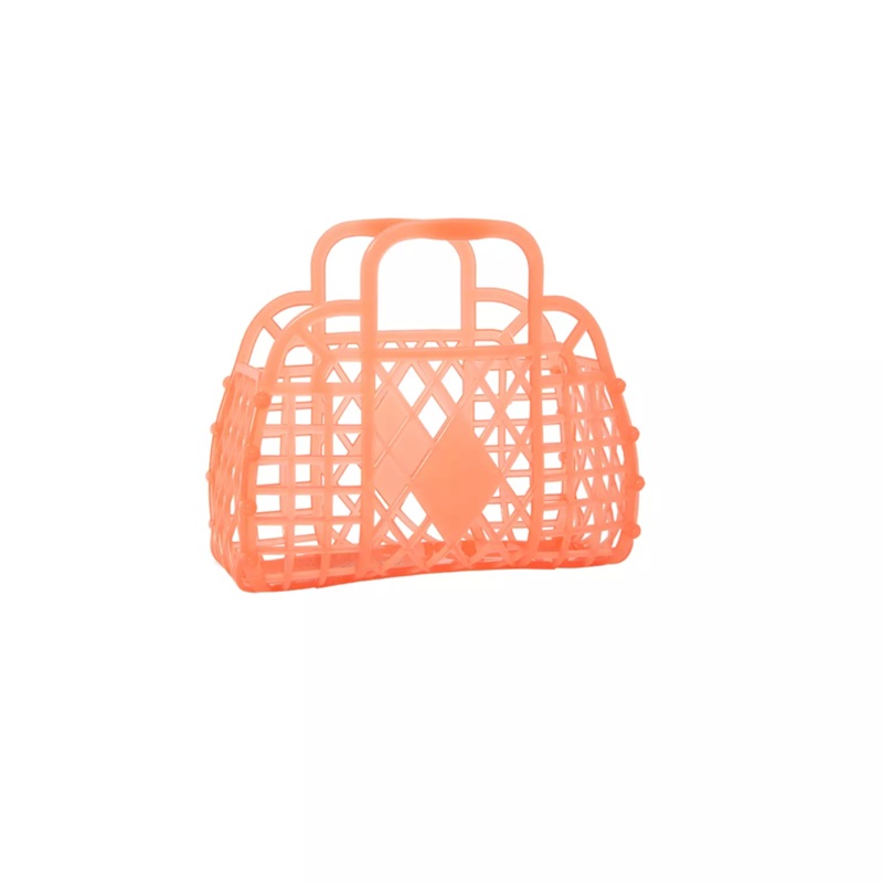 Retro Basket Jelly Bag, Neon Orange - Mini