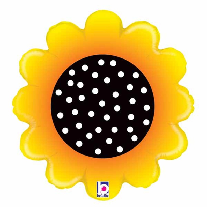 Sunny Sunflower Balloon Bouquet - 18" Shape Pkg