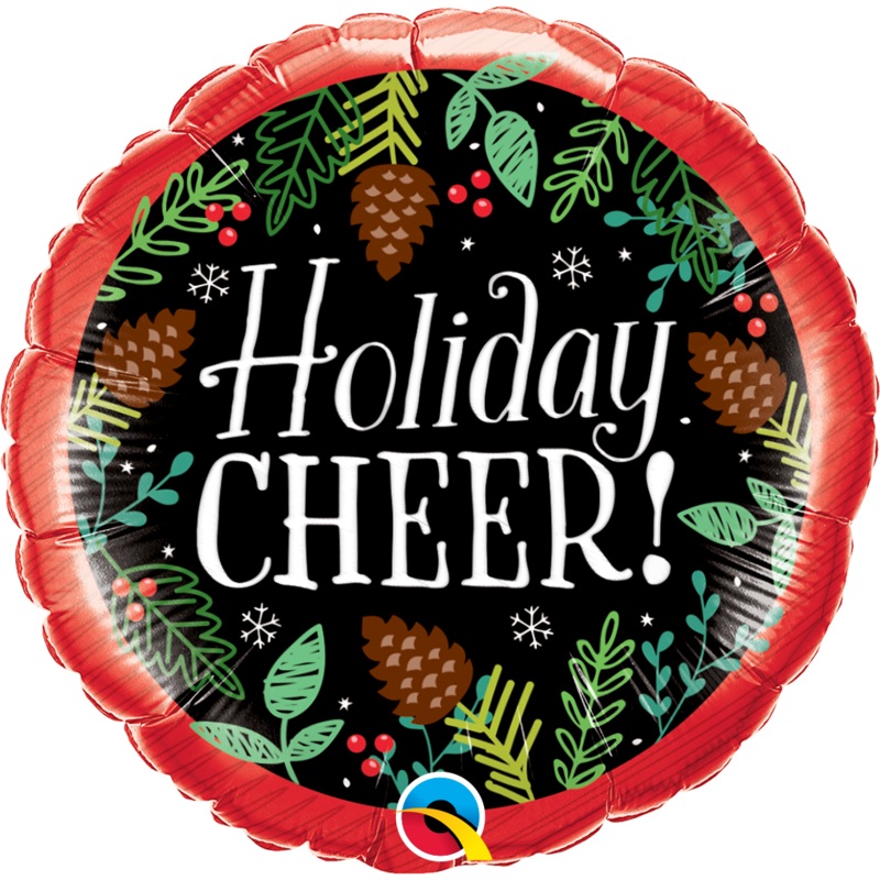 18" Holiday Cheer Pine Cones Balloon (5/Pk)
