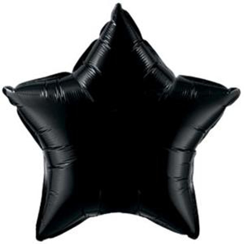 20" Black Mylar Star Balloon
