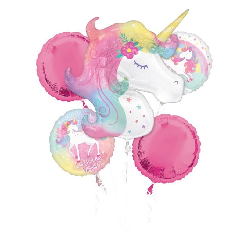 Anagram Enchanted Unicorn Balloon Bouquet