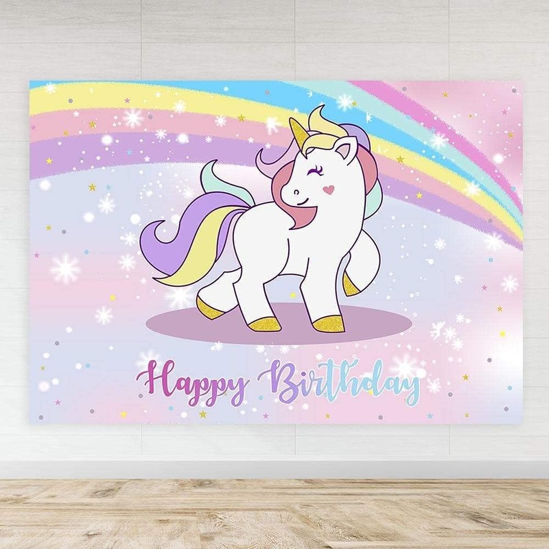 Rainbow Unicorn Backdrop Banner