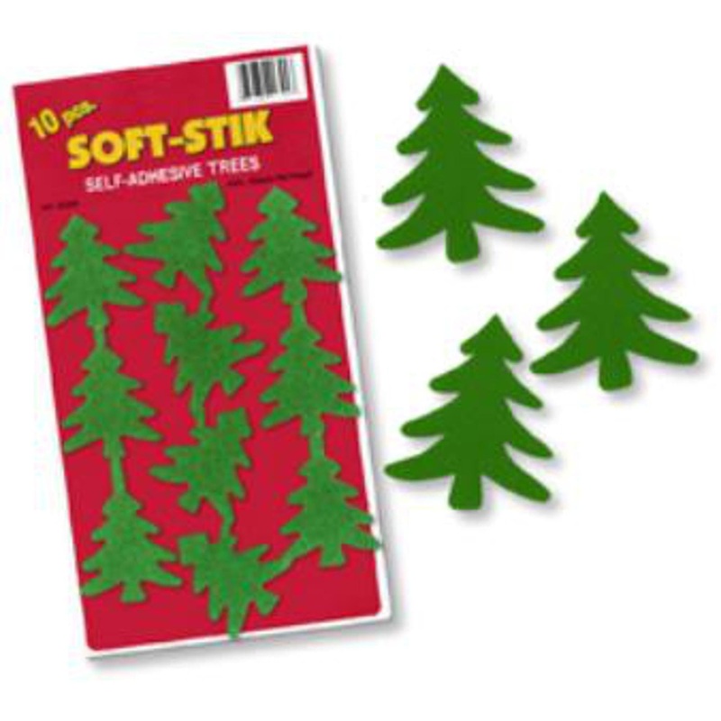 Soft Stik Silhouette Christmas Trees 10P (3/Pk)