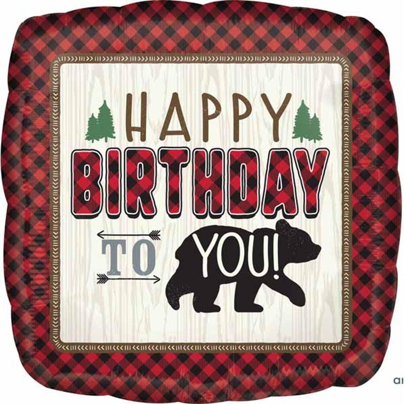 Timber-ific Celebration 28-Inch Jumbo Little Lumberjack Birthday Foil Balloon (5/Pk)