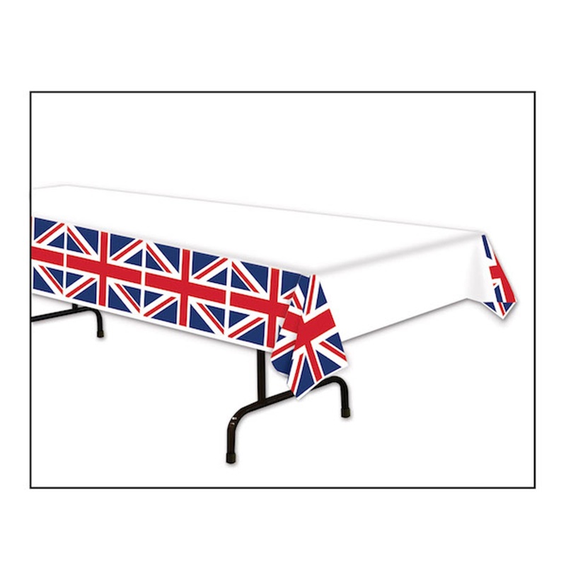 "Union Jack Plastic Table Cover - 1 Pack"