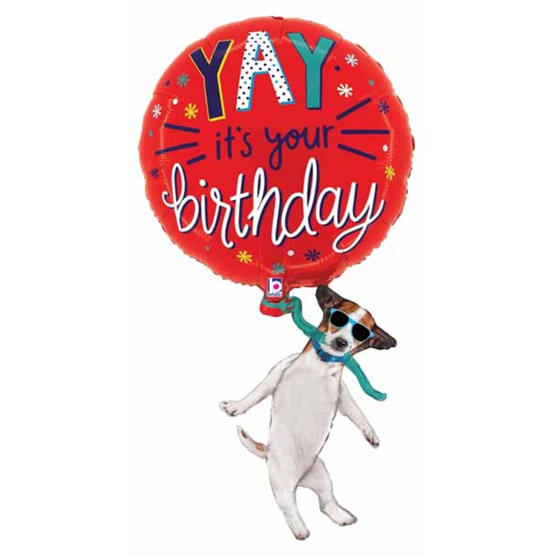 Yay It's Your Birthday Dog 38 Balloon (3/Pk)