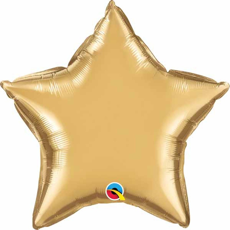 20" Chrome Gold Star Balloon