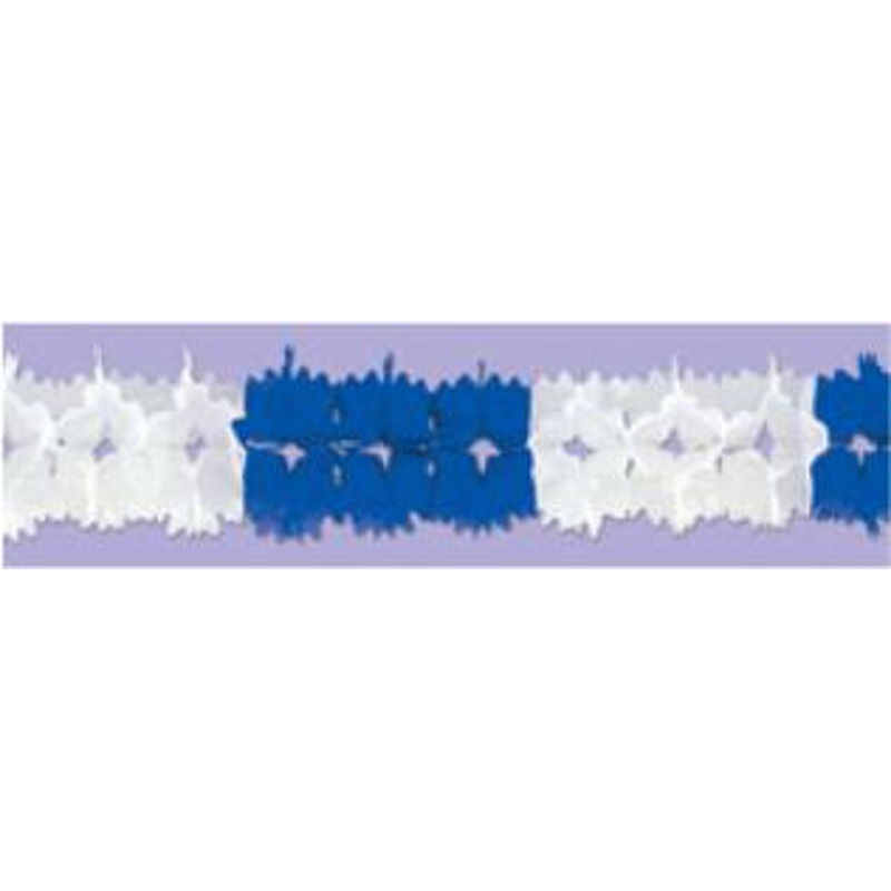 Blue And White Pageant Garland - 14.5 Feet