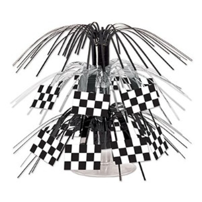 Checkered Flag Centerpiece - 7.5"