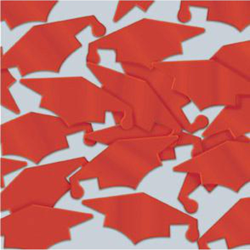 Fanci-Fetti Red Graduate Caps Confetti (3/Pk)