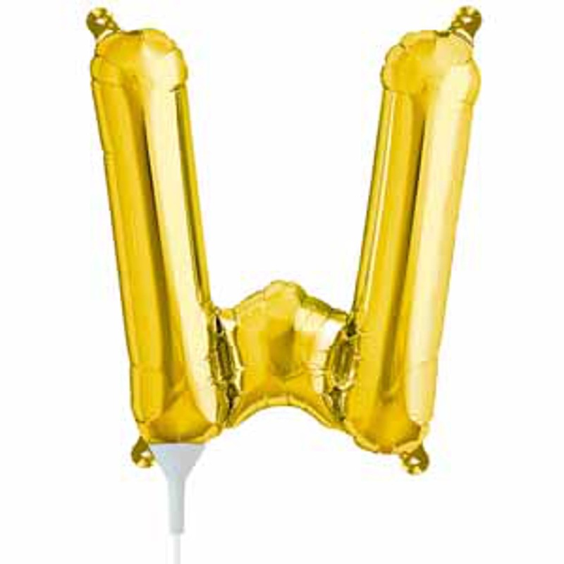 Gold Letter W, 16 Inches.