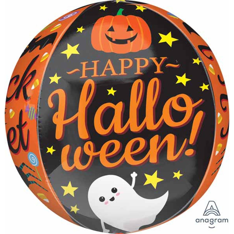 Halloween Fun Ghost and Pumpkin Foil Balloon - 16"
