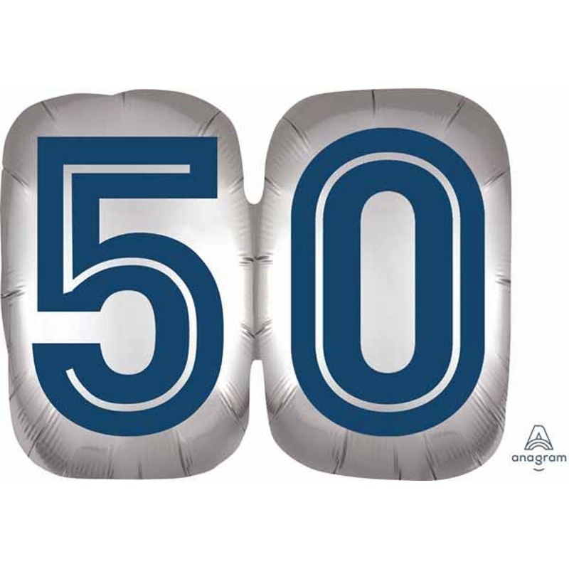 Happy Birthday Man 50 - 25" SuperShape Foil Balloon (3/Pk)