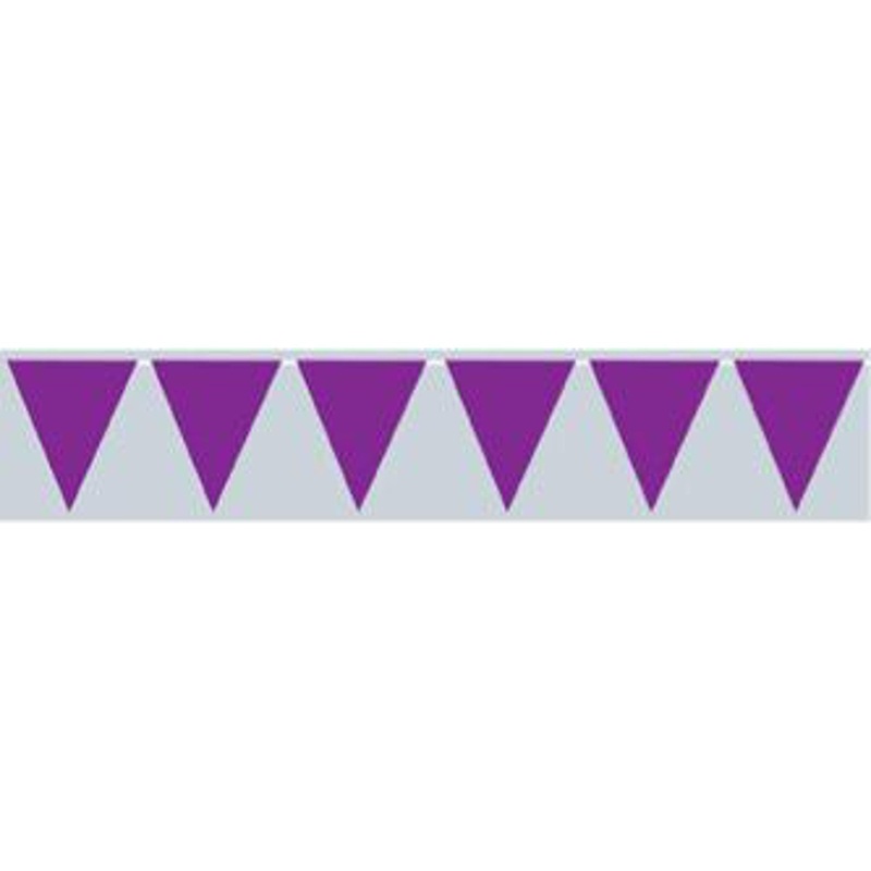 Regal Purple Pennant Banner 11" x 12' (3/Pk)