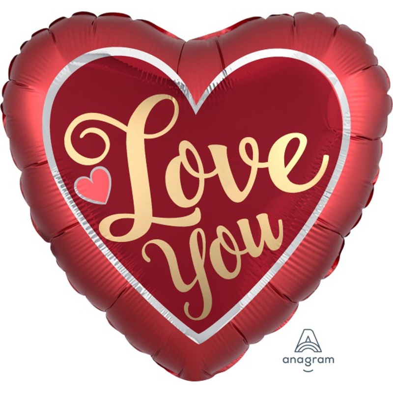 Sangria & Gold Heart  ILU Jumbo Hrt Sl P32 Pkg