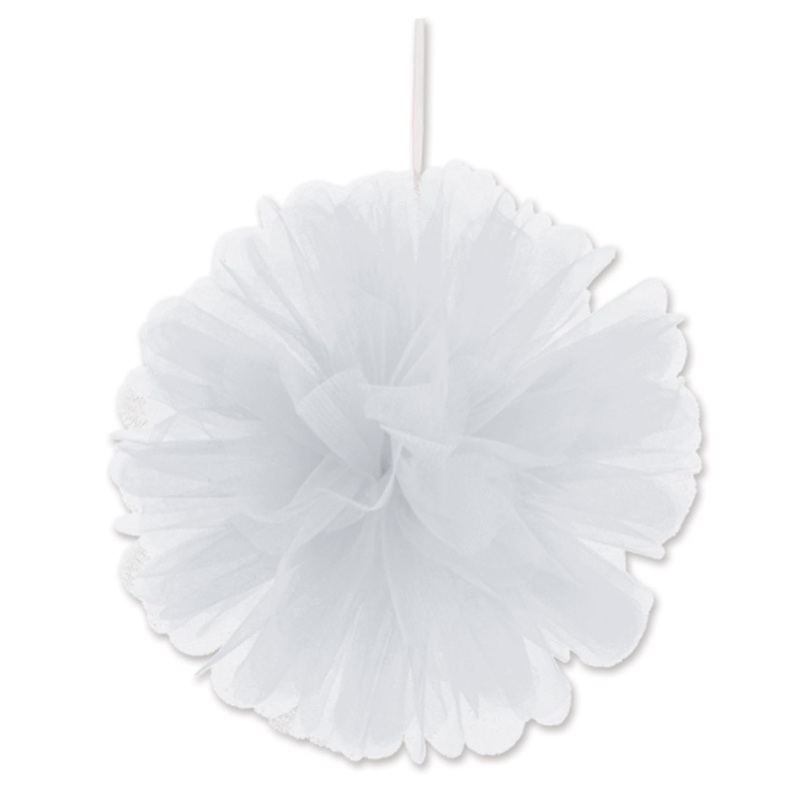"White Tulle Balls - 2 Pack (8")"