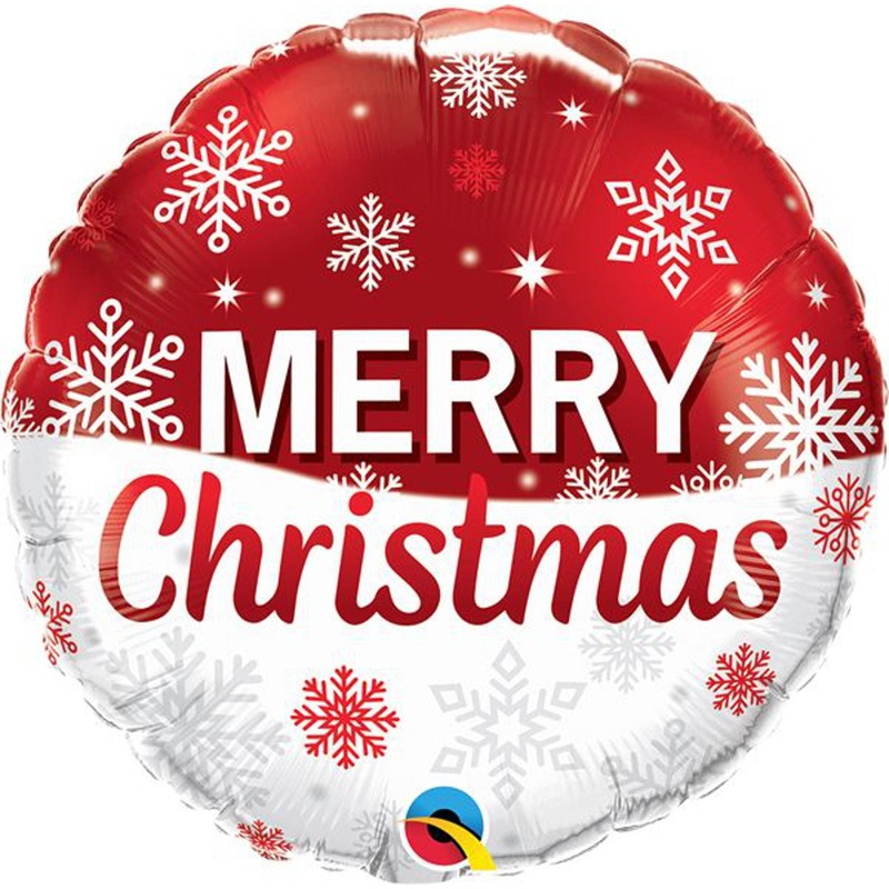 18" Christmas Snowflakes Red foil balloon (5/Pk)