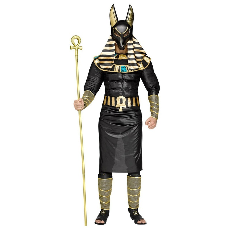 Anubis Egyptian Halloween Costume: One Size Fits 6'/200lbs (1/Pk)