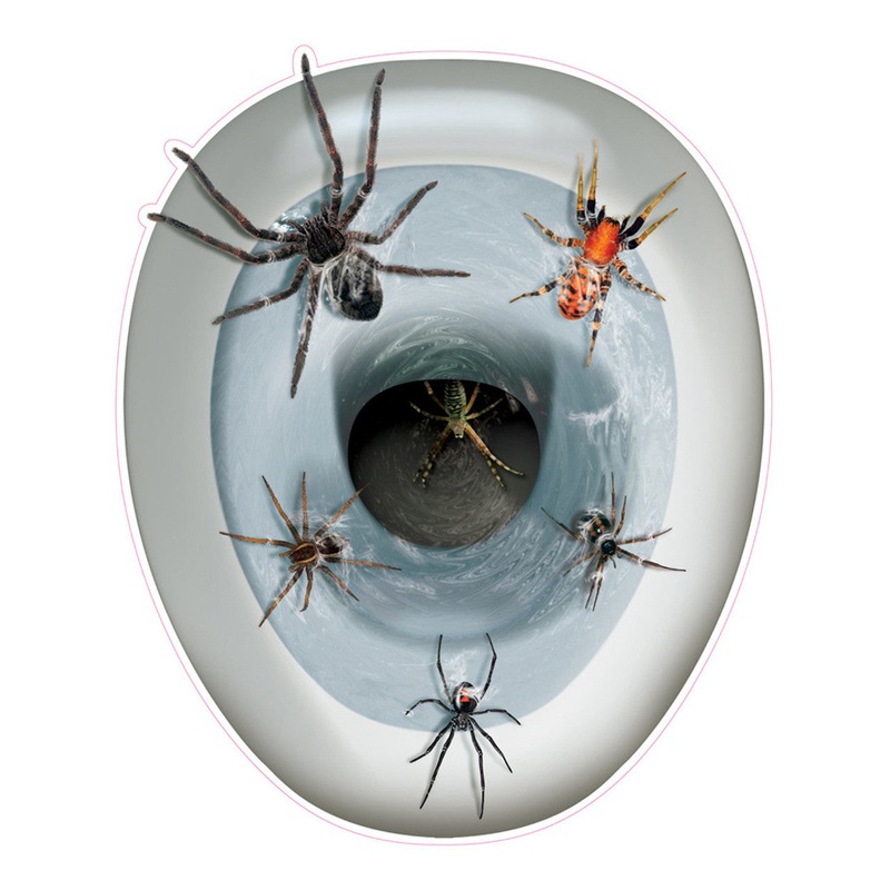 Halloween Spider Toilet Topper Peel 'N Place Prank Cling