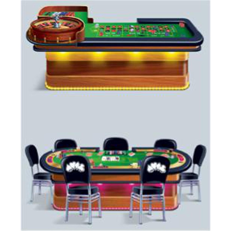 "Roulette And Poker Table Casino Props"