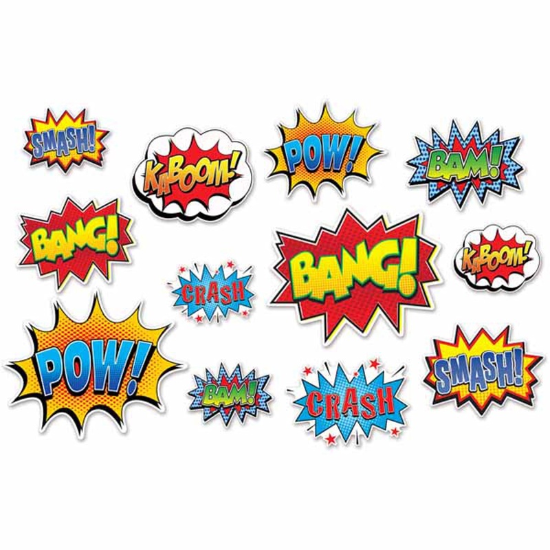"Superhero Action Cutouts - 12 Pack"