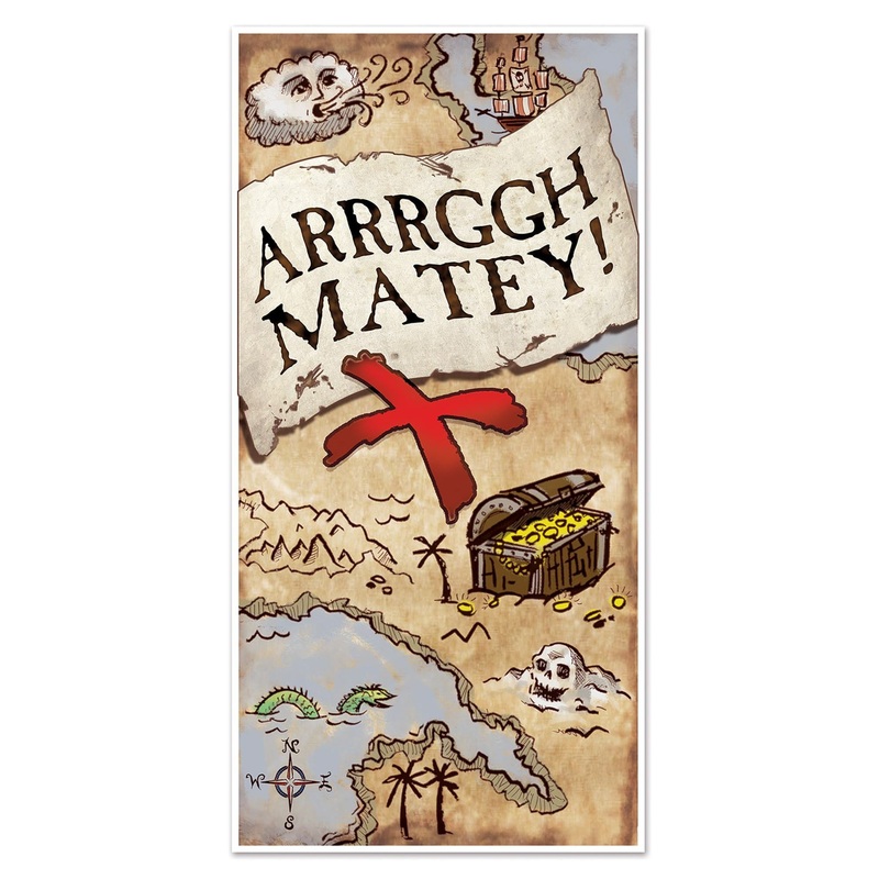 "Treasure Map Door Cover - 30"X5' 1/Pkg"