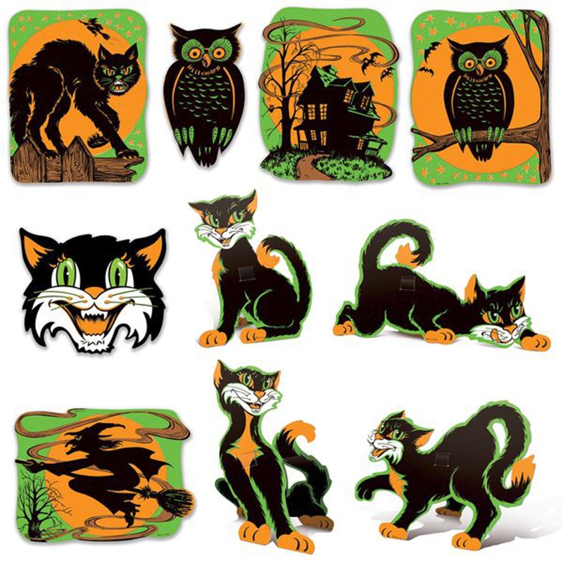Vintage Halloween Cutouts Fluorescent
