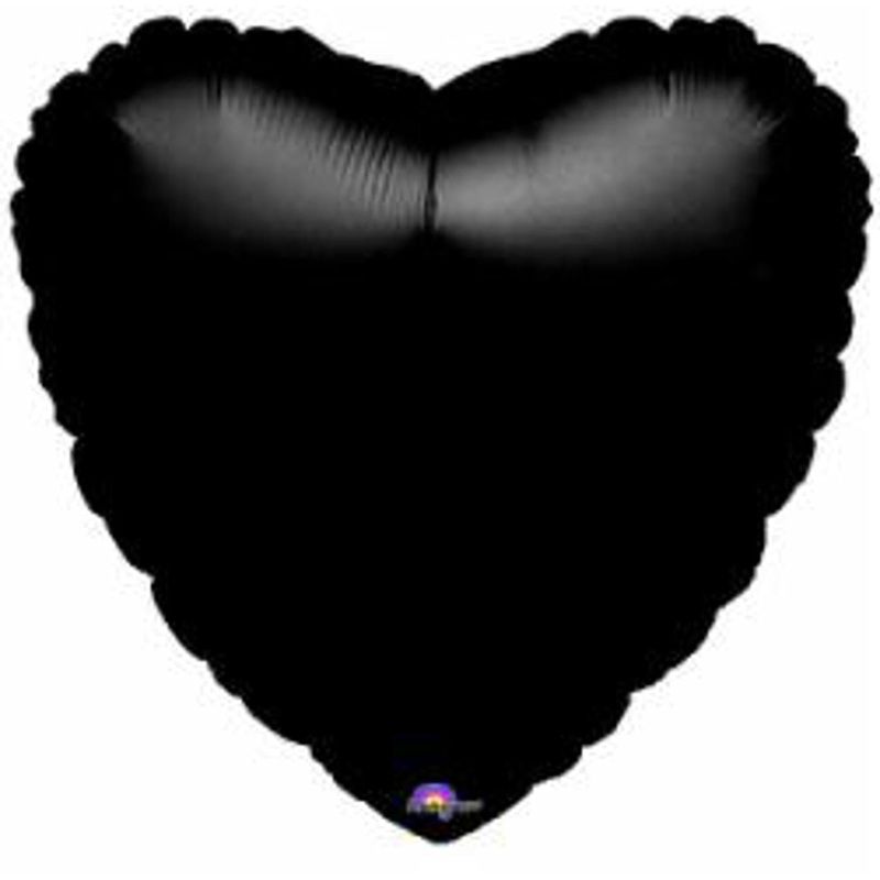 18" Heart Pkg Black S15: Express Your Love With Style!