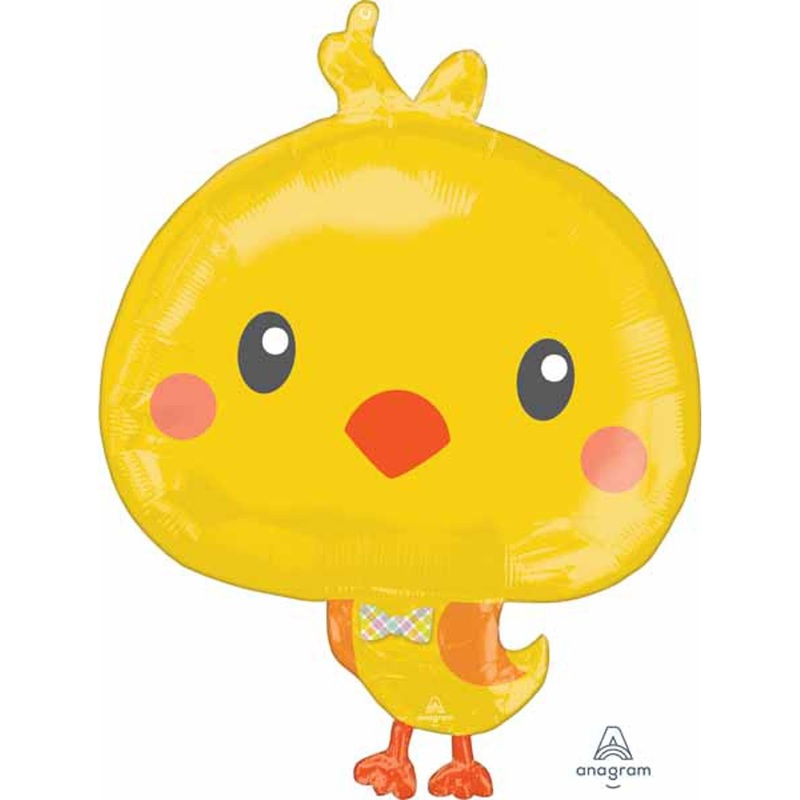 28" Easter Chicky Yellow Foil Balloon (3/Pk)