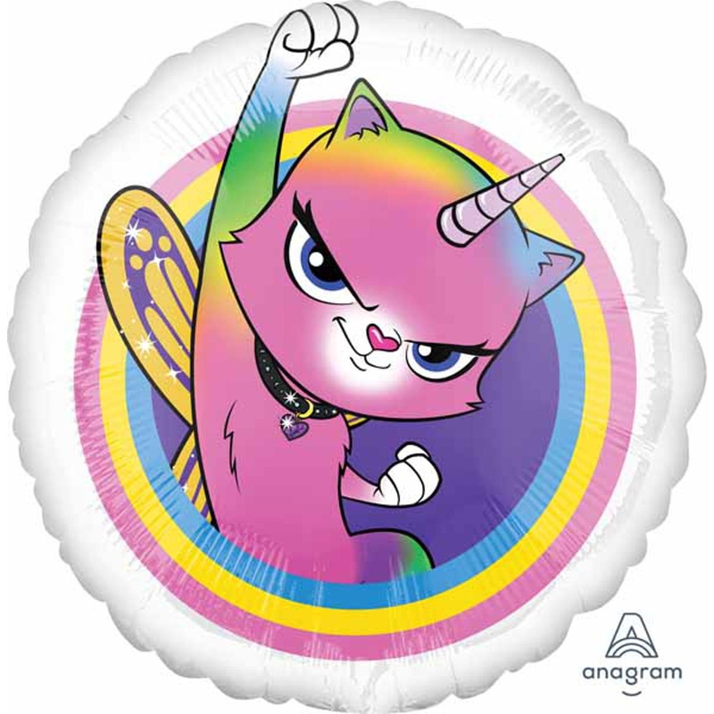 Anagram Rainbow Butterfly Unicorn Kitty Foil Balloon - 18" S60 Flat