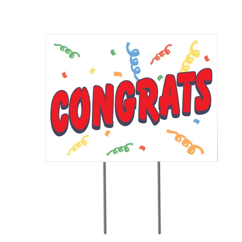 Congrats Yard Sign - 11" X 15"