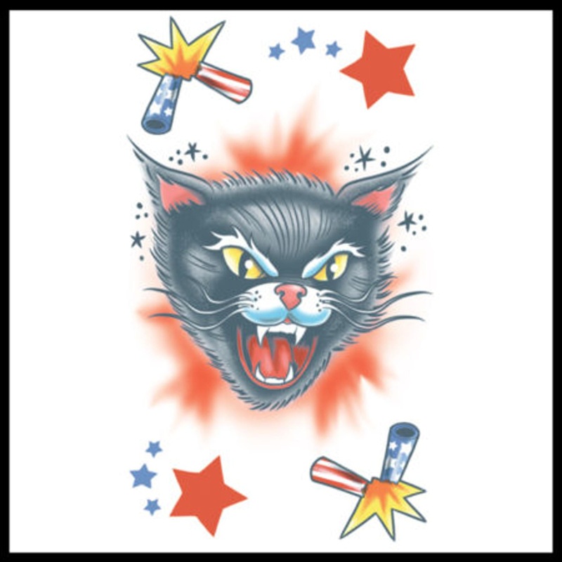 "Edgy Temporary Tattoos: Black Cat Fx Tattoo"