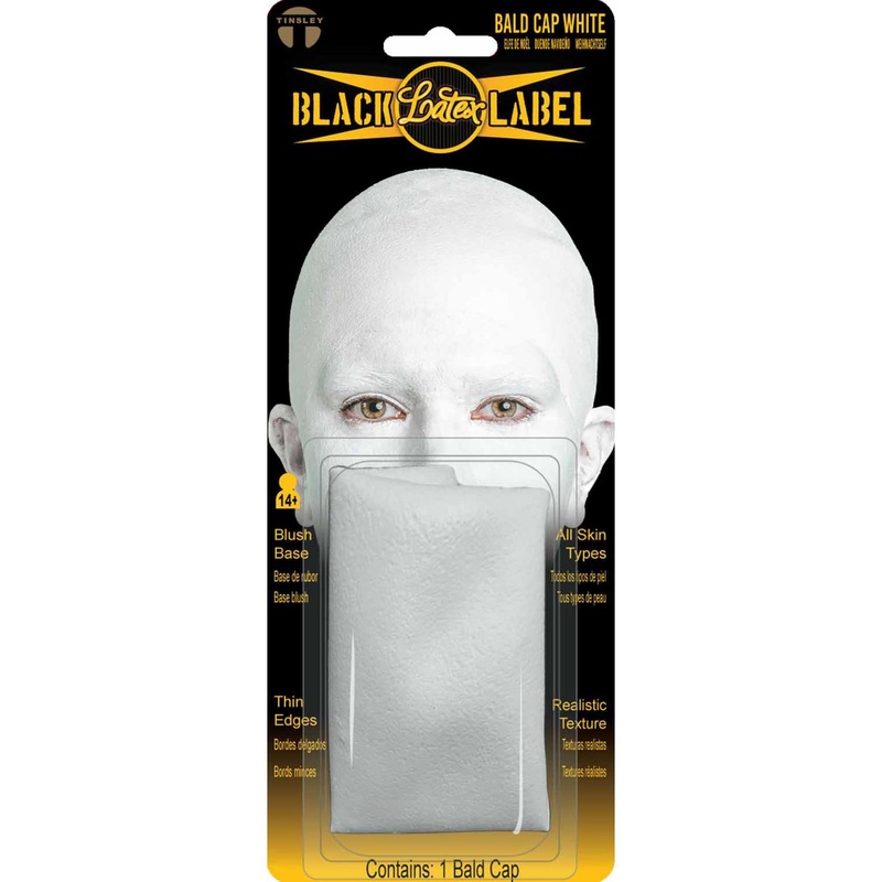 Realistic White Bald Cap For Any Costume Or Character