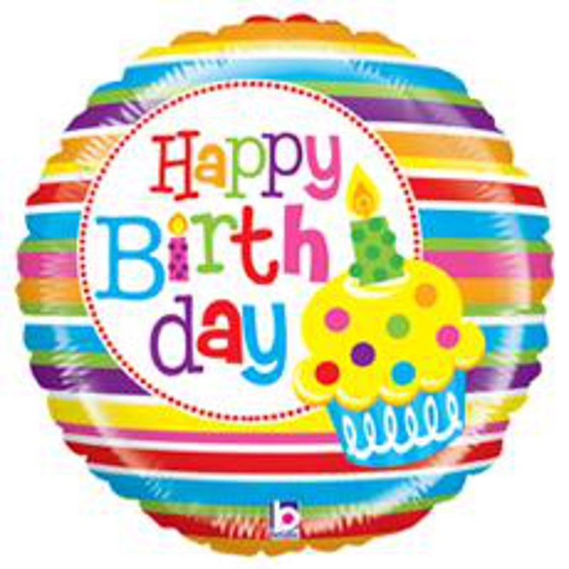 Sweet Celebration Delight 21" Mighty Cupcake Birthday Balloon (5/Pk)